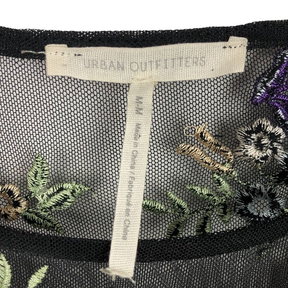 Urban Outfitters | Embroidered Sheer Mesh Shirt Boho - Picture 6 of 8